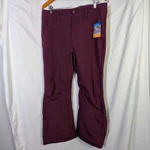 NWT Columbia Omni Windblock Softshell Pants Burgundy Winter Fits Like 12 Short**